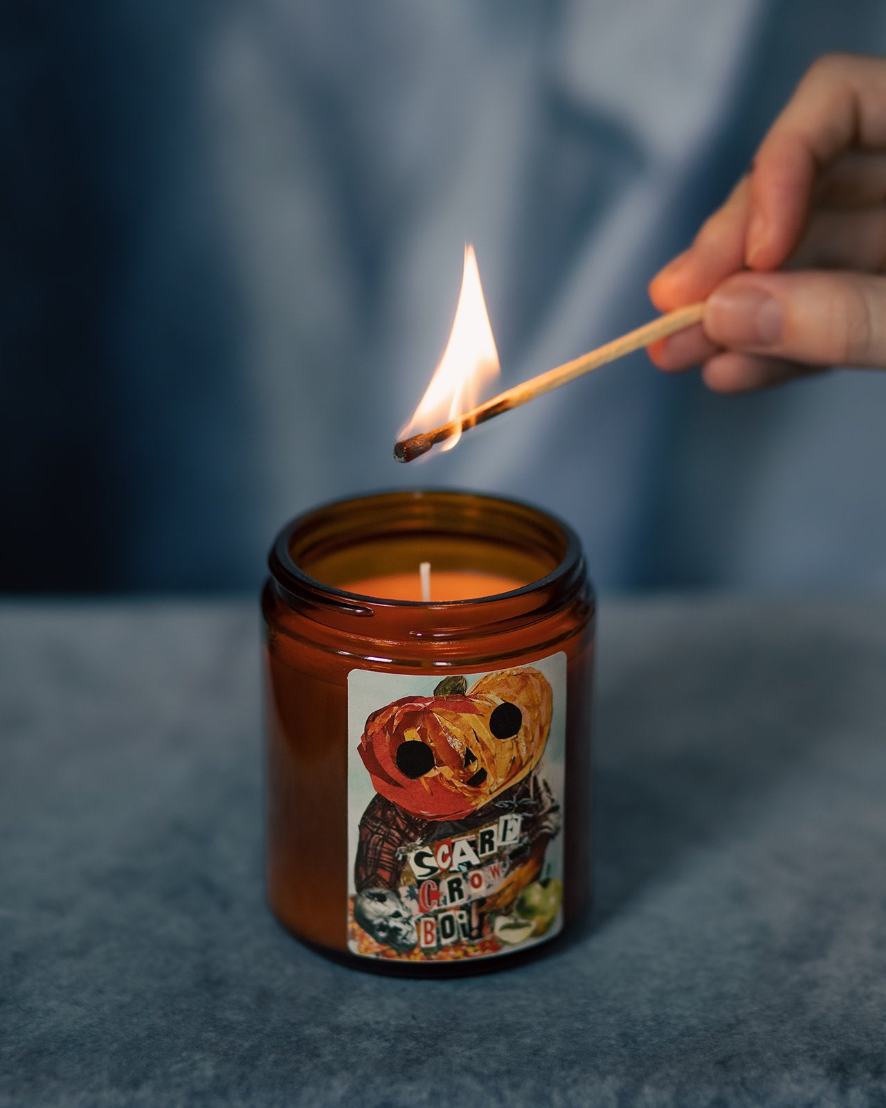 Scarecrow Boi Fall Candle