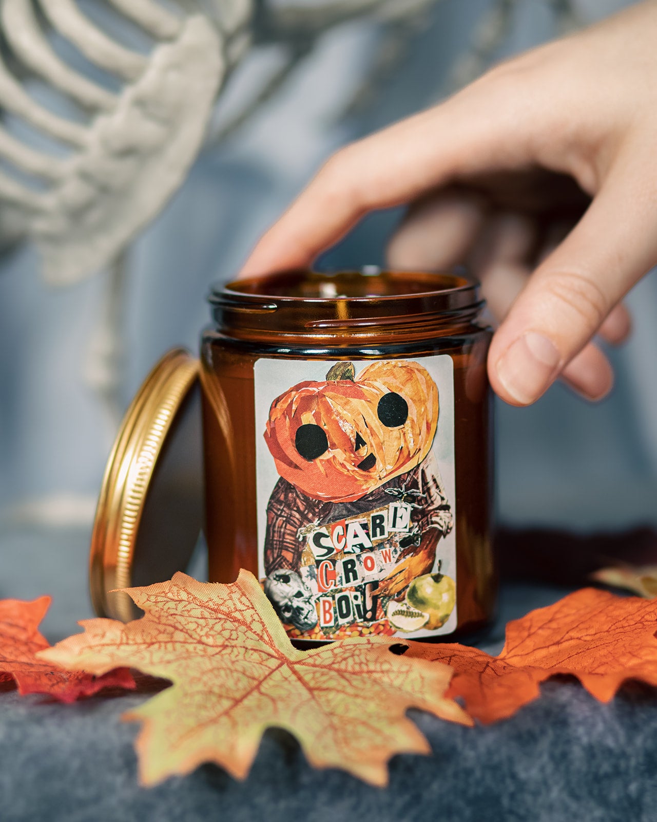 Scarecrow Boi Fall Candle
