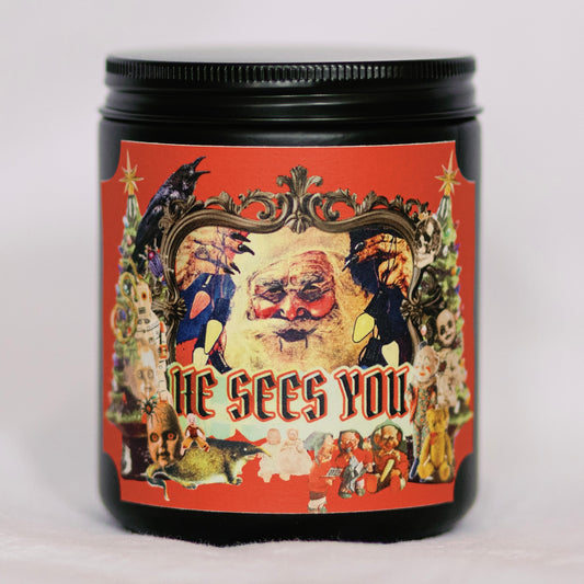 He Sees You Holiday Candle