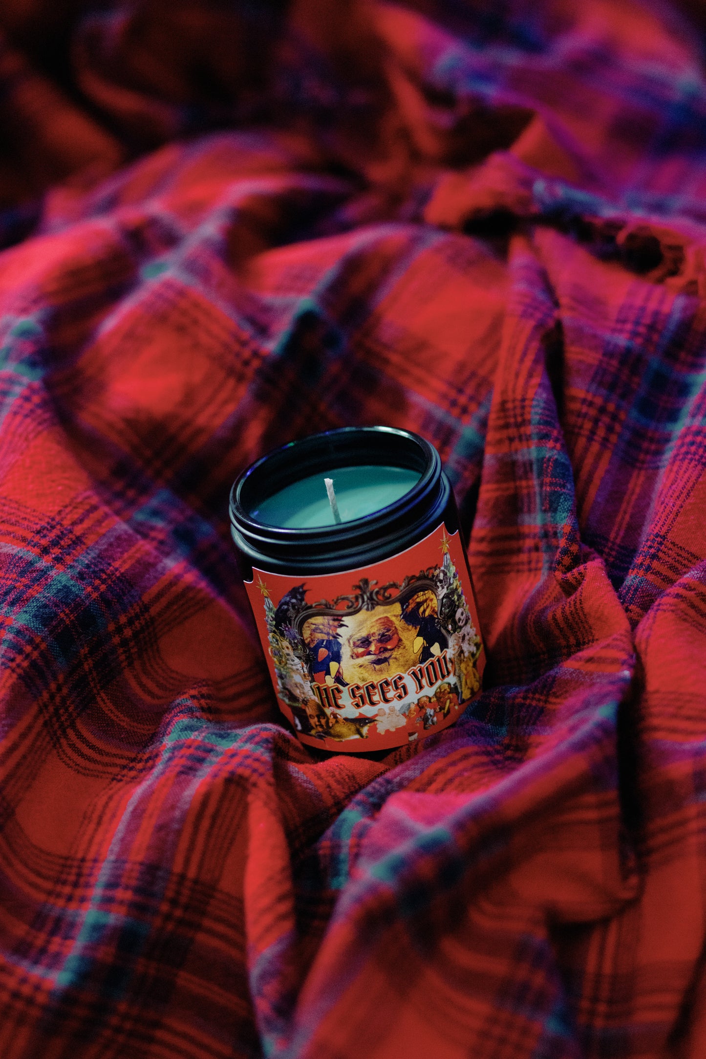 He Sees You Holiday Candle
